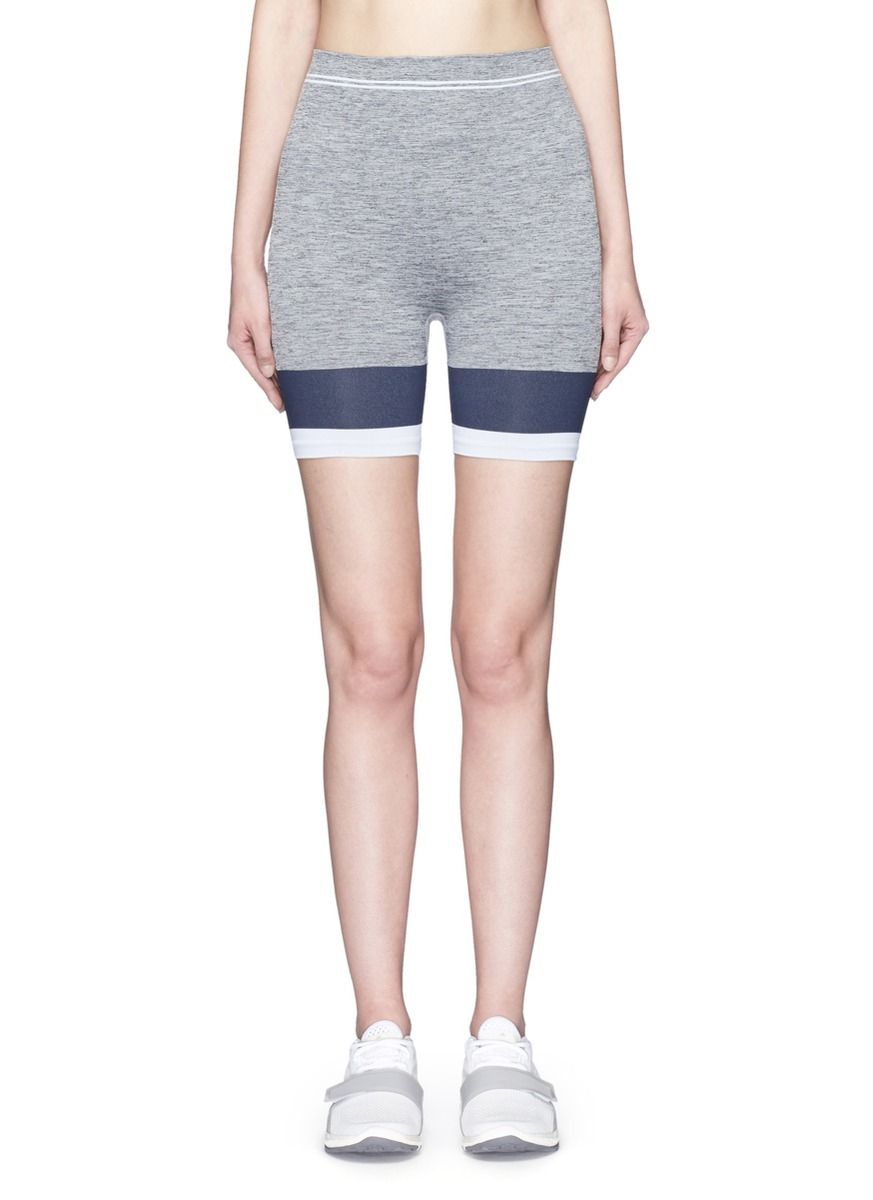 white high waisted bike shorts